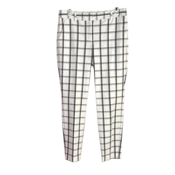 EXPRESS Columnist Stretch
Mid-Rise Plaid Black & White... Size 6R - Picture 1 of 4